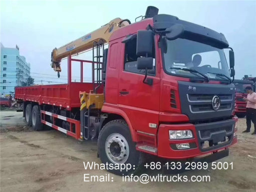 6x4 Shacman Xuande 12 ton Straight Arm Truck mounted Crane - fuel truck ...