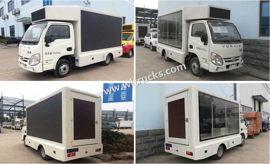 4X2 Yuejin small Led billboard truck