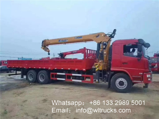 6x4 Shacman Xuande 12 ton Straight Arm Truck mounted Crane - fuel truck ...