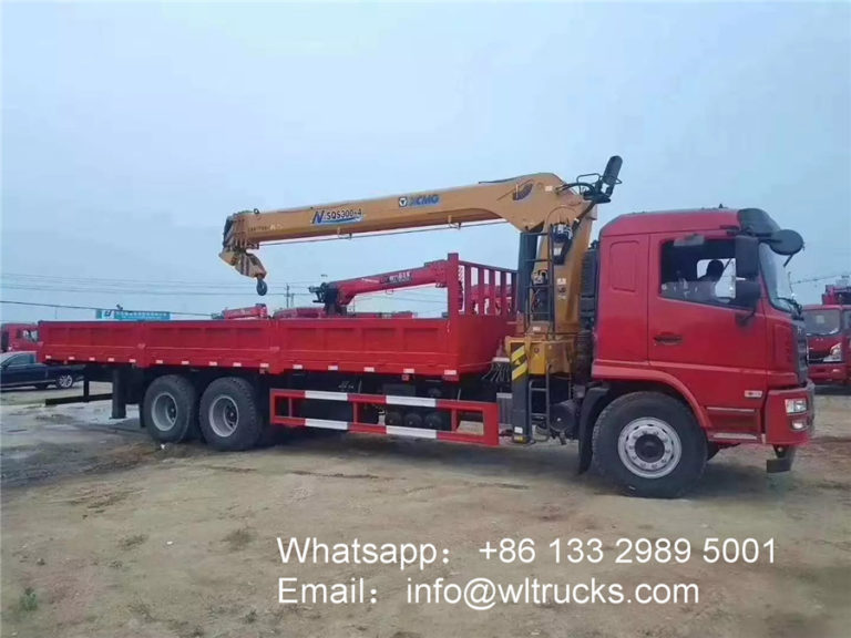 6x4 Shacman Xuande 12 Ton Straight Arm Truck Mounted Crane - Fuel Truck 