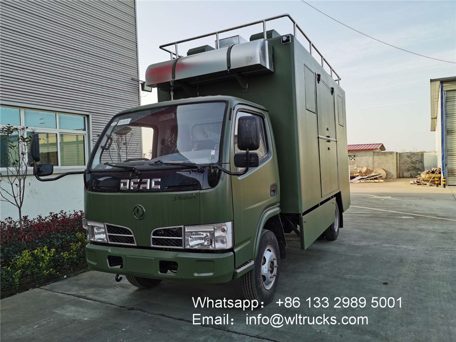 Dongfeng 4 meter custom food trucks with kitchen