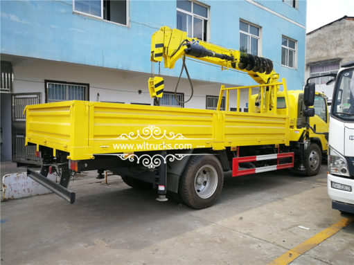 5 ton truck mounted crane with drilling machine Shipping to Mongolia