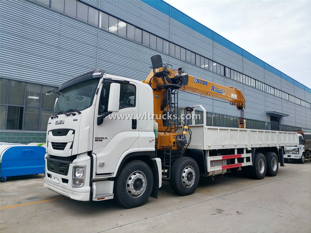 ISUZU 16 Ton Mobile Hydraulic Straight Boom Arm Crane Truck