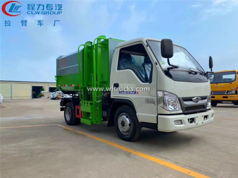 Foton 3 tons side loading garbage truck