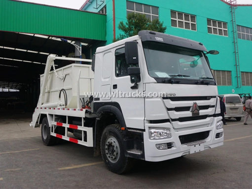 Sinotruk HOWO 10 cbm Skip Loader Swing Arm Garbage Truck