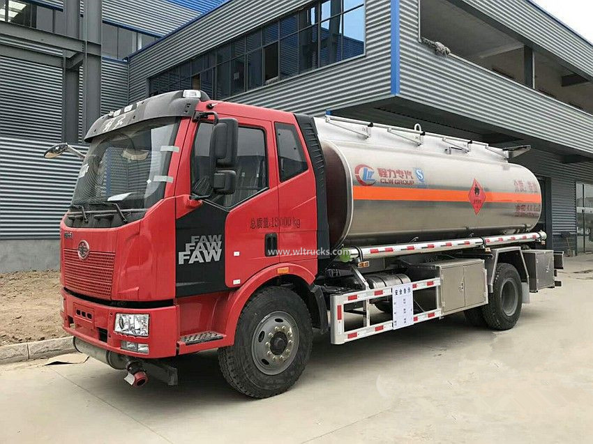 FAW 16cbm aluminum oil bowser truck