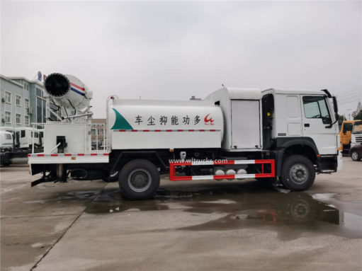 Howo Gallon Dust Suppression Truck With M Fog Cannon Fuel Truck Sewage Suction Truck