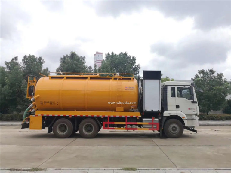 10 tyre Shacman 20m3 combined sewer jetting vacuum tanker truck