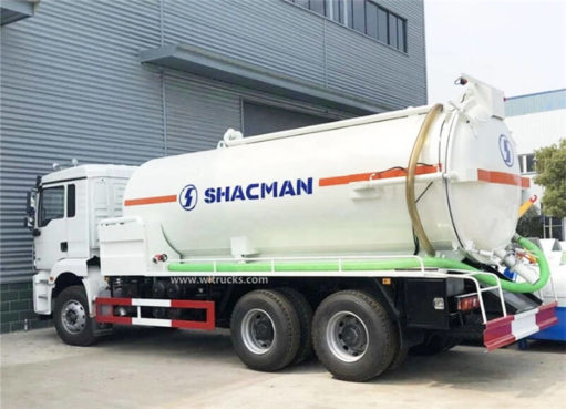 10 tyre Shacman 18cbm sand vacuum truck