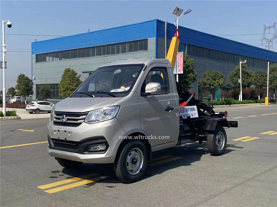 Changan 3 cubic meters detachable bulk container garbage truck