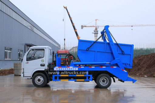 Dongfeng 5 ton swing arm garbage truck