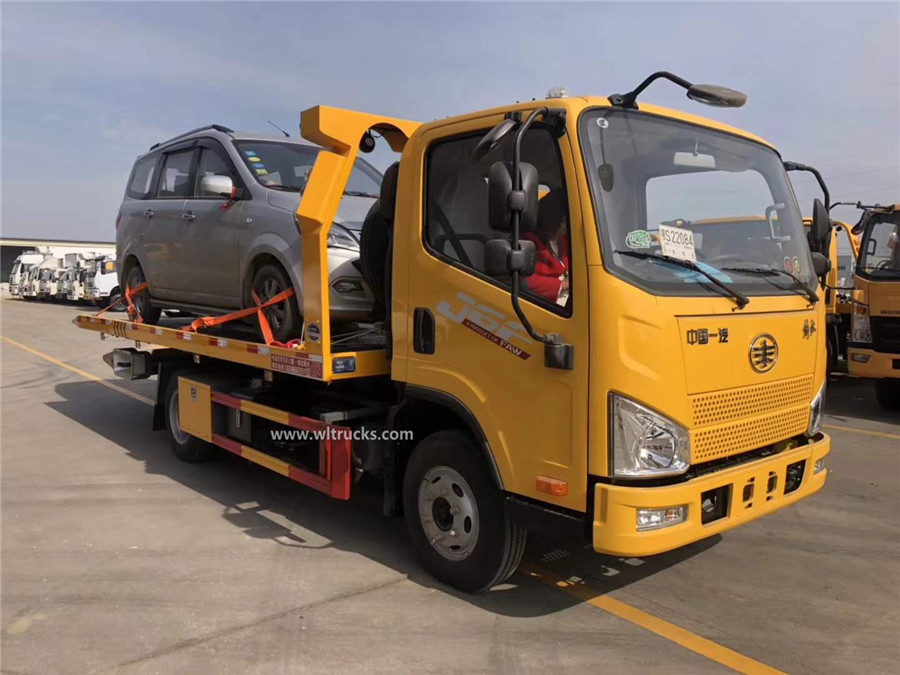 FAW 3ton flatbed recovery truck