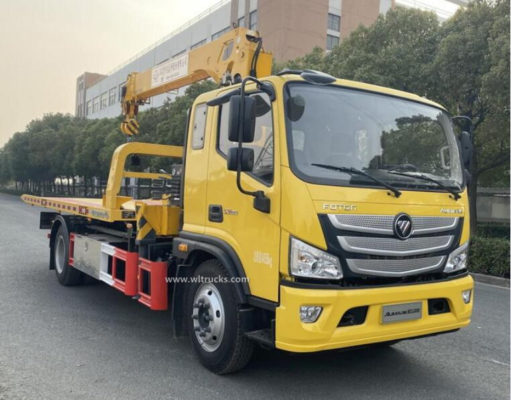 Foton Auman 6 ton hydraulic winch recovery truck with crane