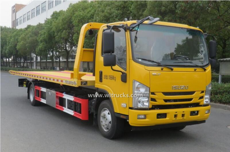 Isuzu ELF 700P 8ton flatbed wrecker truck