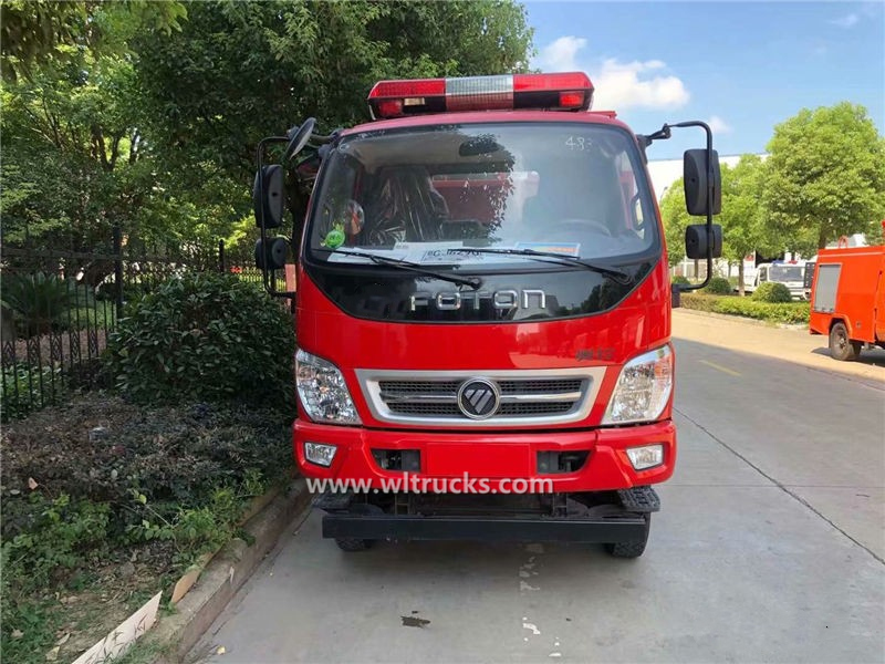 4WD Foton 4 ton water Foam fire fighting truck